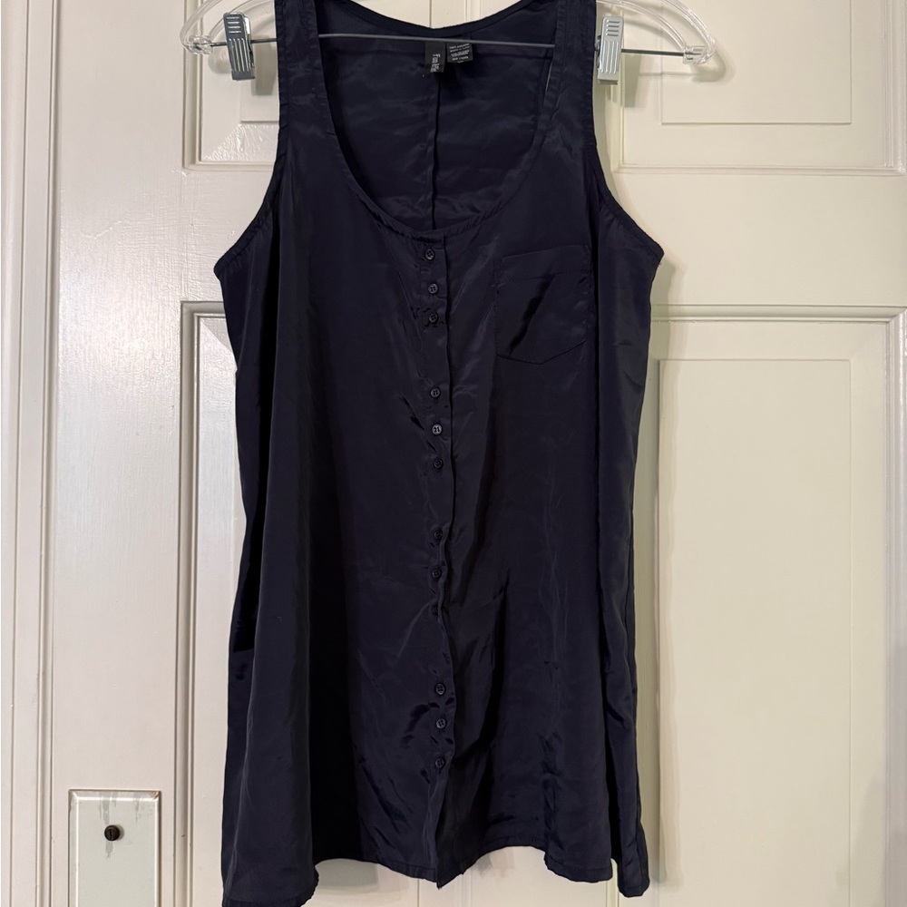 Fun & Flirt Navy Sleeveless Blouse